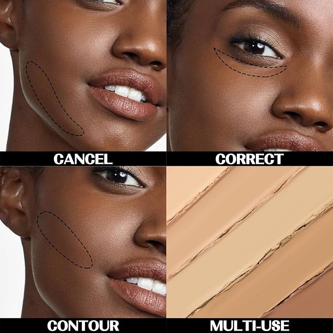 5 In 1 Multi-Use Correcting Concealer Palette,Waterproof Long Lasting Contour Palette,Professional Creamy Concealer Kit for Women,Easy to Create Full Coverage and Natural Finish.#5-VivaGrace Women