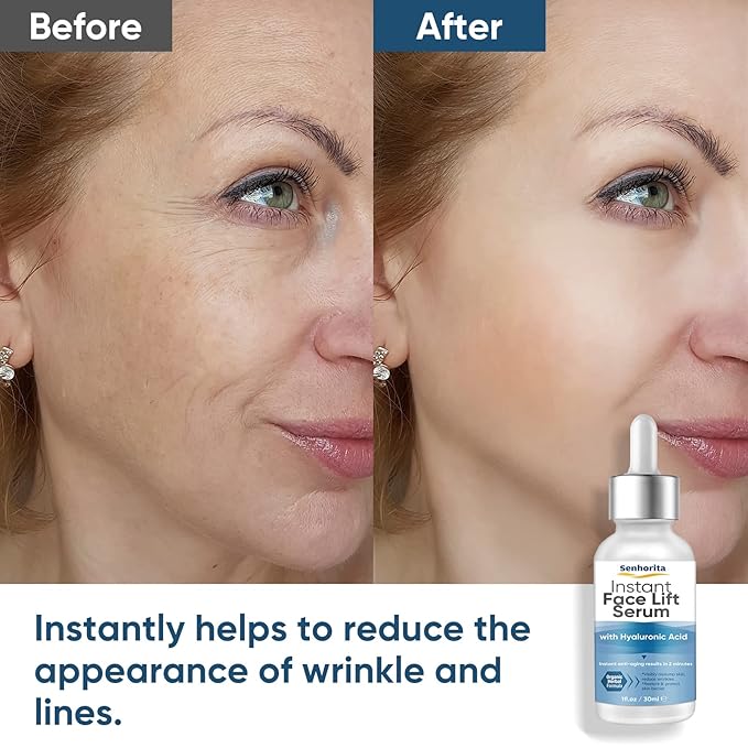 Instant Face Lift Serum, Temporary Skin Lifting & Tightening Serum, Effective Smooth Fine Lines, Wrinkles & Visibly Hide Loose Sagging Skin-VivaGrace Women