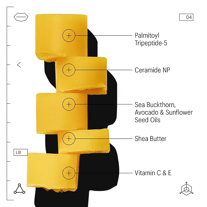 Allies of Skin Peptide & Ceramide Repair Lip Balm with Palmitoyl Tripeptide-5, Ceramide NP, Sea Buckthorn Oil, Avocado Oil, Sunflower Seed Oil, Shea Butter, Vitamin C & E. 3.8g/ 0.13 oz-VivaGrace Women