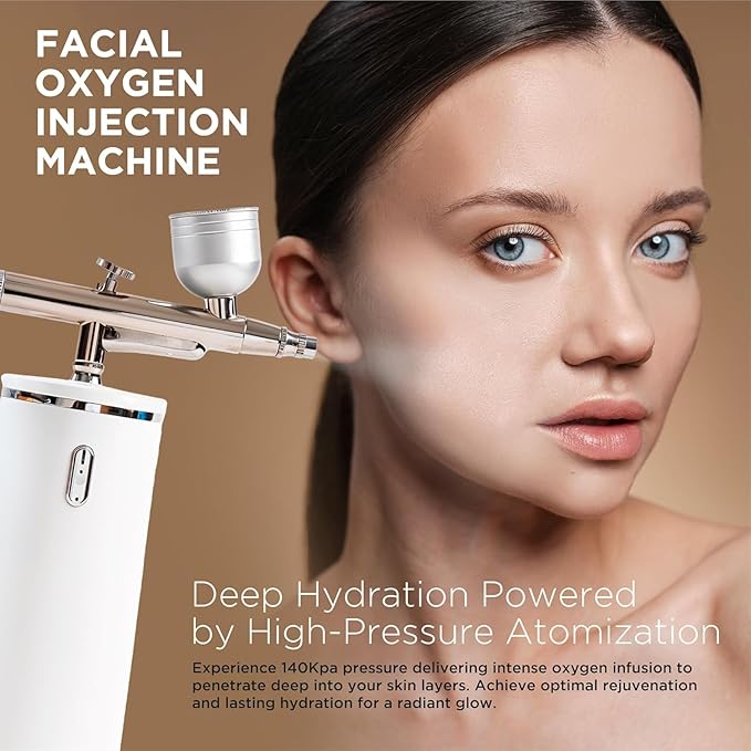 Facial Mist Spray Machine – 0.3mm Oxygen Micro Mist for Toner & Serum Infusion | High-Pressure Hydration & Skin Cooling Steamer for Home & Salon Use – Koli Z2-VivaGrace Women