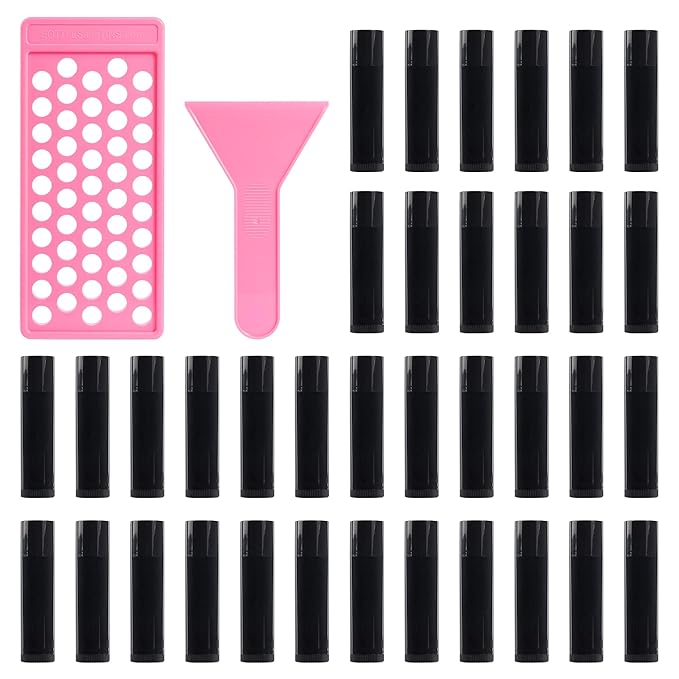 RONRONS Lip Balm Crafting Kit, Professional Lipsticks Filling Tray and Spatula with 50 Pieces Lip Balm Tubes with Twist Caps, DIY Lip Care Balms Making for Valentine's Day Christmas Gifts Business-VivaGrace Women