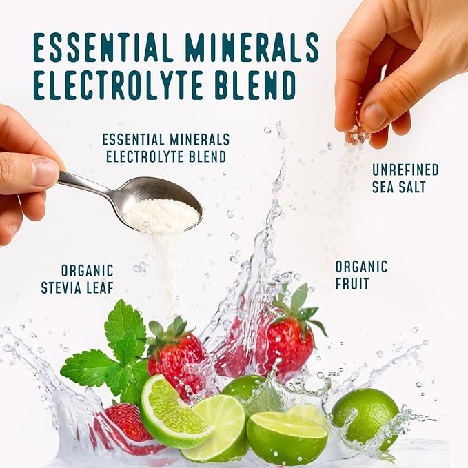 FlavCity Strawberry Limeade Electrolytes Powder Packets - 28 Hydration Packets - No Added Sugar - Hydration Powder with Real Fruit & Unrefined Sea Salt - Keto & Gluten-Free (28 Stick Packs)-VivaGrace Women