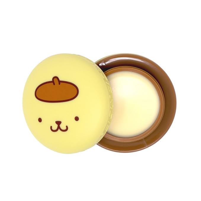 The Crème Shop x Sanrio Hello Kitty Macaron Lip Balm Korean Cute Scented Pocket Portable Soothing Advanced Must-Have on-the-go (Pompompurin Caramel Pudding)-VivaGrace Women