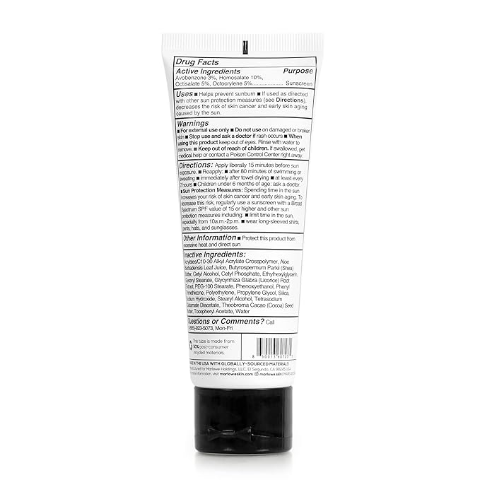 MARLOWE. No. 128 Men's Facial Lotion with Sunscreen SPF 50, 3.4 oz, Oil-Free, Lightweight Daily Face Moisturizer for Men, Includes Natural Extracts to Hydrate, Nourish & Soothe-VivaGrace Women