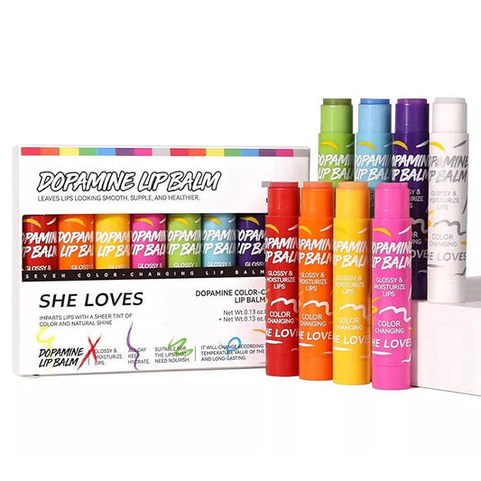 Tinted Lip Balm, Lip Moisturizer For Very Dry Lips, Lip Balm Hydrating, 8pcs Color Lip Balm Set Nourishing Cracked Lips, Lip Tint Lip Care Products Birthday Gifts Set For Teens-VivaGrace Women