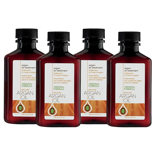 One 'n Only Argan Oil Hair Treatment - Hair Oil Smoothes and Strengthens Dry Damaged Hair, Eliminates Frizz, Creates Brilliant Shines, Non-Greasy Formula, 3.4 Fl. Oz (4 Pack)-VivaGrace Women