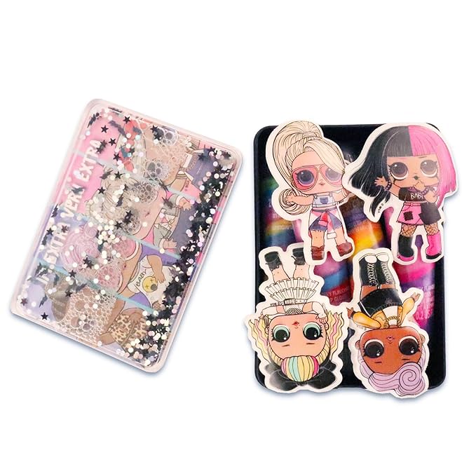 Game Party LOL Surprise Lip Gloss Set - Bundle with 4 LOL Lip Gloss Tubes, a Collectible Cosmetic Case, and More | LOL Doll Lip Gloss-VivaGrace Women