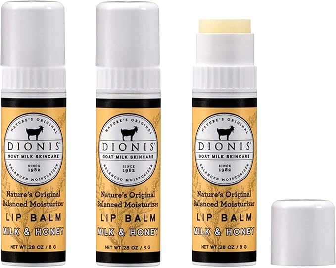 Dionis Goat Milk Lip Balm 3 Piece Set - Milk and Honey-VivaGrace Women