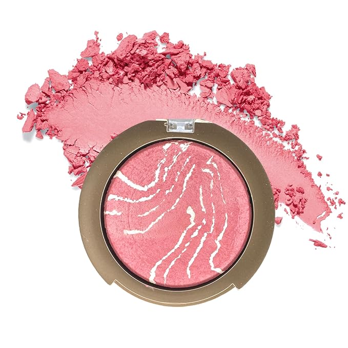 Baked Blush Powder, Natural Glow Blush Palette for Cheeks, Contour Brighten Highlight Face for a Shimmery or Matte Finish, Lightweight Blendable, Long Lasting Face Makeup #01-VivaGrace Women