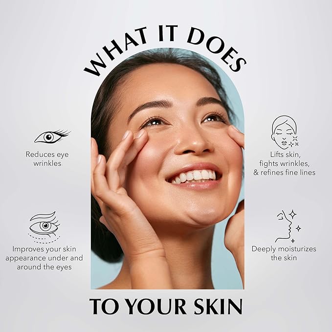 Eye Serum, Multi-Vitamin Skin Care Serum with Vitamins A, B, C and E, Rejuvenating Dark Spot Remover for Face and Under Eyes, Improves Age Spots, Fine Lines and Wrinkles, 30 ml-VivaGrace Women