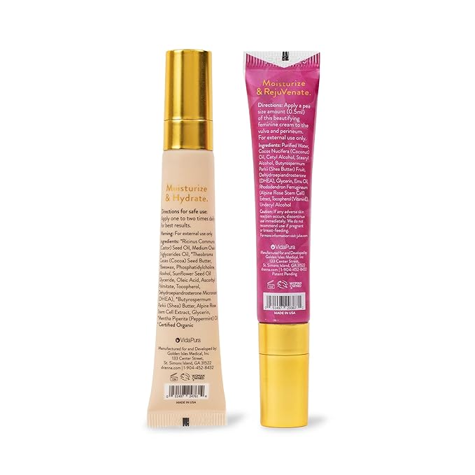 Lip Duo by Dr. Anna Cabeca - Julva Revitalizing Feminine Cream Personal Moisturizer and Julva Kiss Lip Renewal Complex-VivaGrace Women