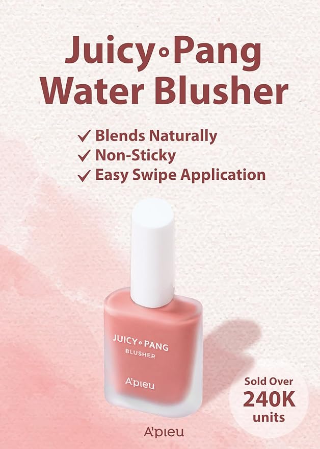 A'PIEU JUICY-PANG WATER BLUSHER (PK03 - Guava Pearl) Korean liquid blush for cheeks k beauty makeup-VivaGrace Women
