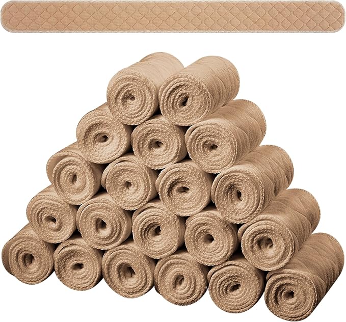 Toulite 20 Pcs Bra Liners for Sweat 18x3 Inch 3 Layer Washable Rectangle Cotton Under Breasts Pads for Women Absorb Sweating-VivaGrace Women