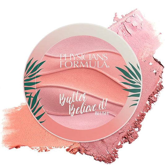Physicians Formula Butter Believe It Blush Makeup Powder, Pink Sands | Murumuru Butter | For Sensitive Skin | Dermatologist Tested, Clinicially Tested-VivaGrace Women