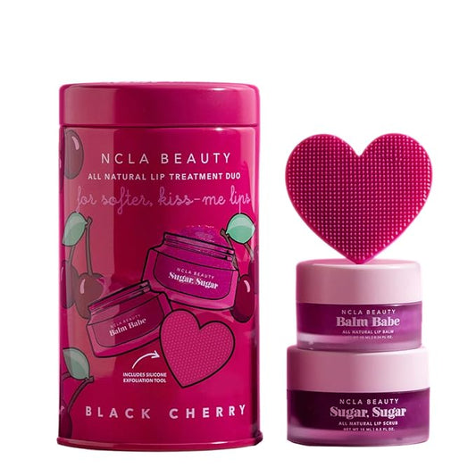NCLA - Lip Care Set + Lip Scrubber | Clean, Natural, Non-Toxic Beauty (Black Cherry)-VivaGrace Women