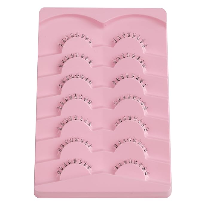 Lashes Natural Bottom Lashes 8mm Lower False Eyelashes Natural Look Strip Lashes Extention Wispy Bottom Eyelashes Fake Lashes Pack 7 Pairs-VivaGrace Women