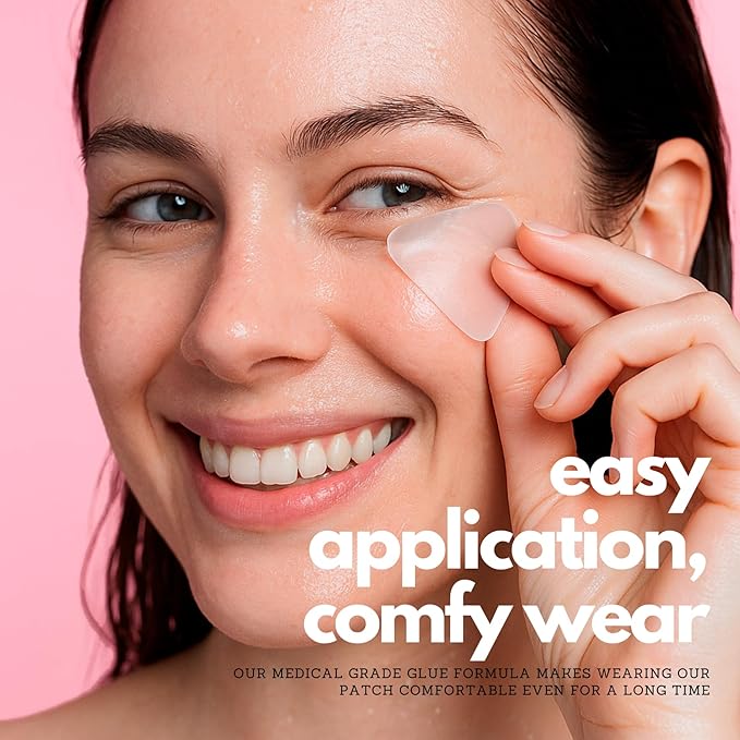 Smoothing Triangle Wrinkle Patches Set - 80 Facial Tapes for Targeted Fine Line & Crease Flattening - Forehead, Crow’s Feet, Frown Lines Overnight Repair-VivaGrace Women