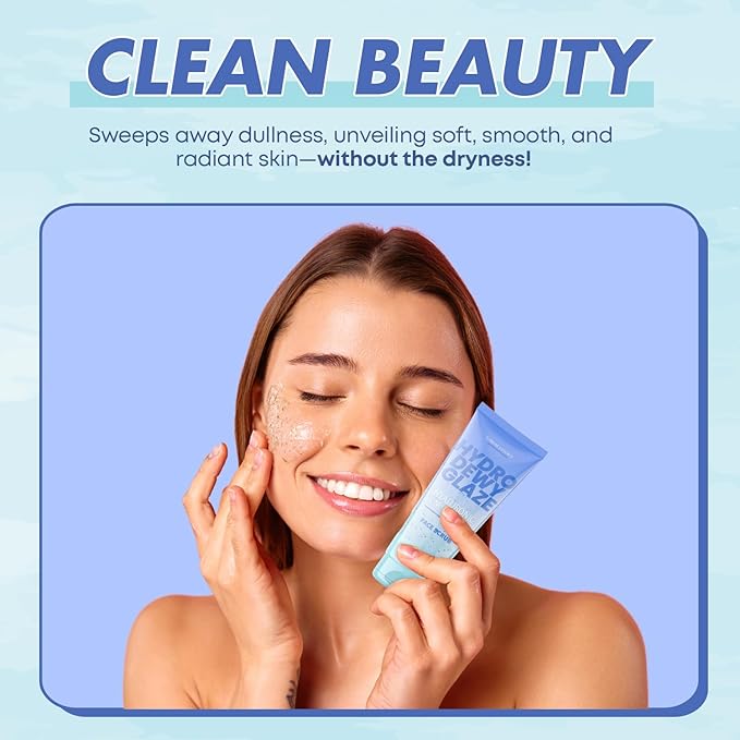 Hyaluronic Acid Facial Scrub - Dermatologist Tested, Anti-Aging, Korean Skin Care, Hydrates & Plumps Dry Skin, Improves Texture & Firmness - Gentle, Vegan, 95% Natural - 1 Pack-VivaGrace Women