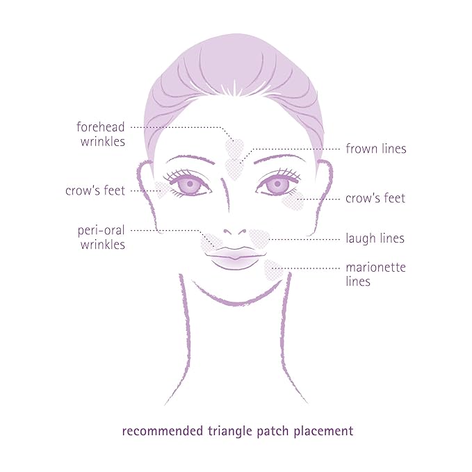 Toute Nuit Wrinkle Patches – Triangle – Face Tape for Forehead, Eyes & Lips – Hypoallergenic Anti Wrinkle Patches – 45 Count, Made in USA-VivaGrace Women