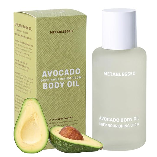 Avocado Dry Body Oil - Deep Nourishing Glow, Fast Absorbing & Non-Greasy Body Moisturizer. Luxurious Soothing Aromatherapy. Sensitive Skin Safe, Clean Beauty 3.38 fl. oz-VivaGrace Women