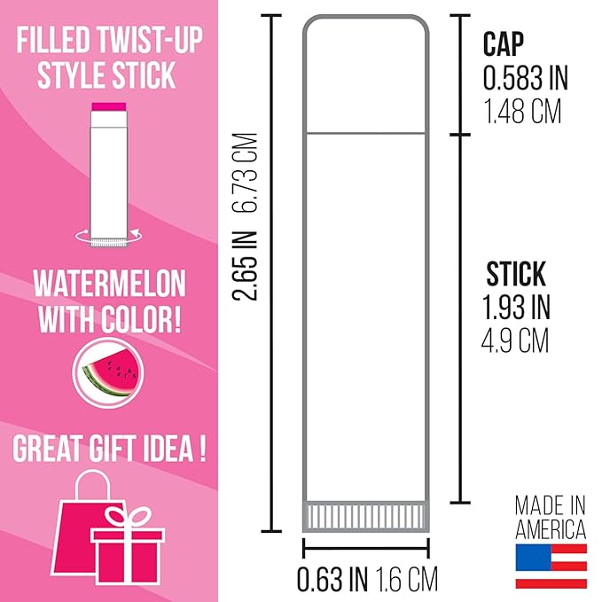 Chap-Ice | Blank Lip Balm Tubes - Filled With Various Flavors (Watermelon)-VivaGrace Women