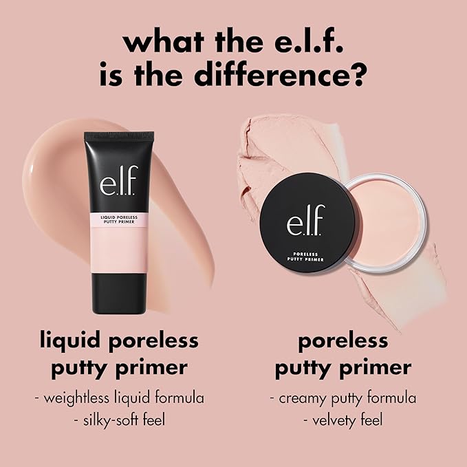 e.l.f. Liquid Poreless Putty Primer, Lightweight Face Primer For Long-lasting Makeup Wear, Creates A Smooth Complexion, Vegan & Cruelty-free-VivaGrace Women
