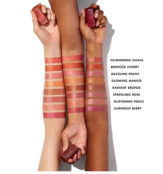 e.l.f. Monochromatic Multi Stick, Travel-Sized Luxuriously Creamy & Blendable Color For Eyes, Lips & Cheeks, Vegan & Cruelty-Free, Glimmering Guava-VivaGrace Women