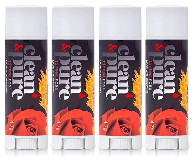 Lip Balm 4-Pack (Tinted Rose) | Lip Care Set With 100% All Natural Beeswax | Vitamin E Oil | Flavored Lip Balm for Dry, Chapped Lips | Made in Australia…-VivaGrace Women