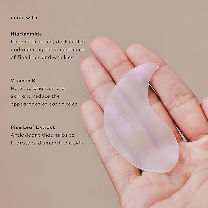 The Good Patch Brighten Up Hydrogel Under Eye Patches for Dark Circles and Puffy Eyes, Made with Niacinamide, Vitamin K, Pine Leaf Extract, Clinically Proven (6 Total Patch Sets)-VivaGrace Women