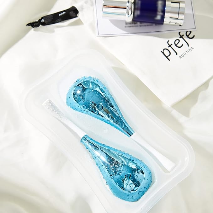 Cryo Sticks for Face, Ice Globes Cryo Globes for Facials, Esthetician Supplies Gifts, Unbreakable Stainless Steel Ice Roller Cooling Spa Balls with Storage Case-VivaGrace Women