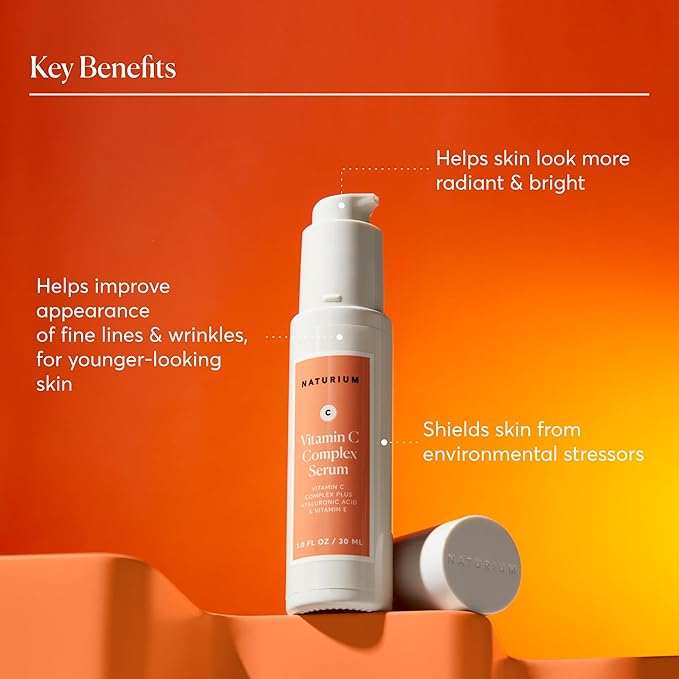 Naturium Vitamin C Complex Face Serum, Anti-Aging Facial Treatment with Hyaluronic Acid & Vitamin E, 1 oz-VivaGrace Women