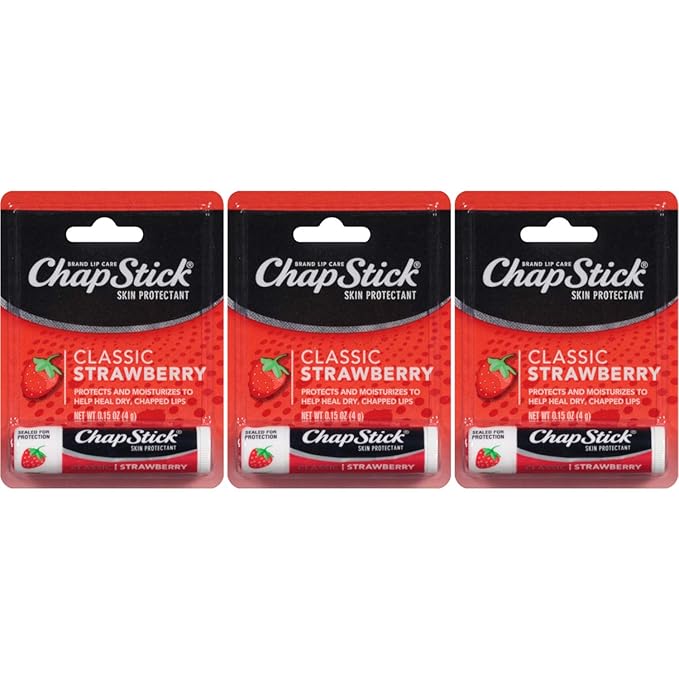 Chapstick Lip Balm-Classic Strawberry 3 Pack-VivaGrace Women