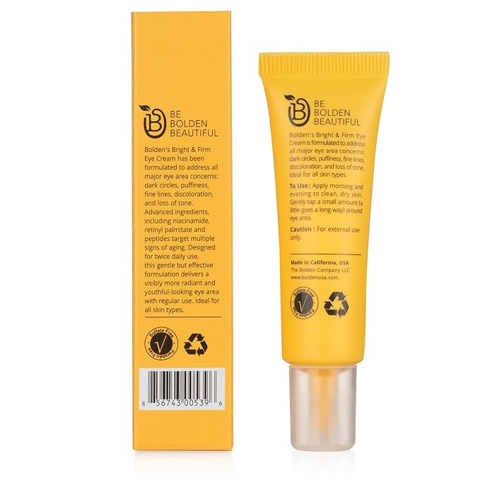 BOLDEN Bright & Firm Eye Cream | Under Eye Cream for Dark Circles & Puffiness | Hydrates and Improves Wrinkles | Fragrance Free | 0.5 Fl Oz-VivaGrace Women