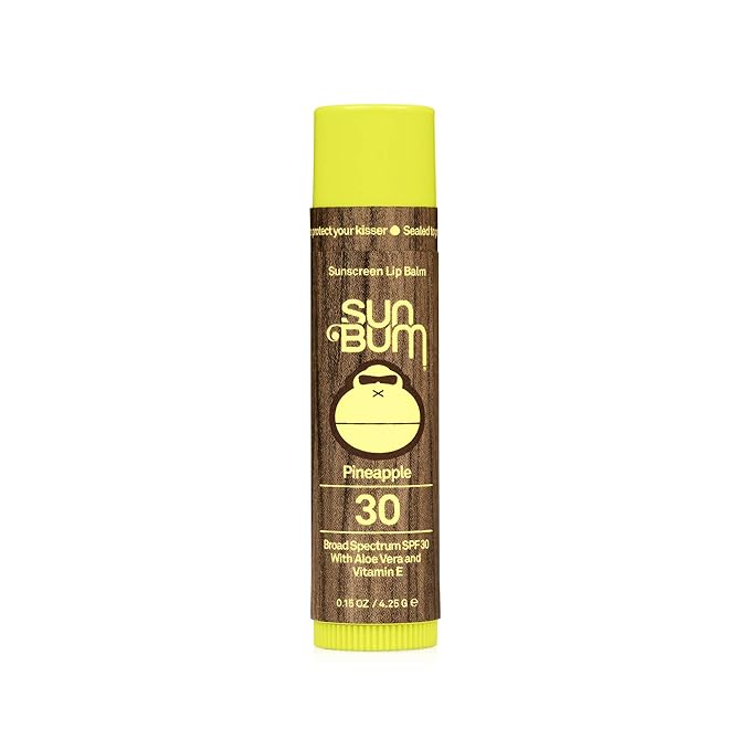 Sun Bum SPF 30 Sunscreen Lip Balm | Vegan and Cruelty Free Broad Spectrum UVA/UVB Lip Care with Aloe and Vitamin E for Moisturized Lips | Pineapple Flavor |.15 oz-VivaGrace Women