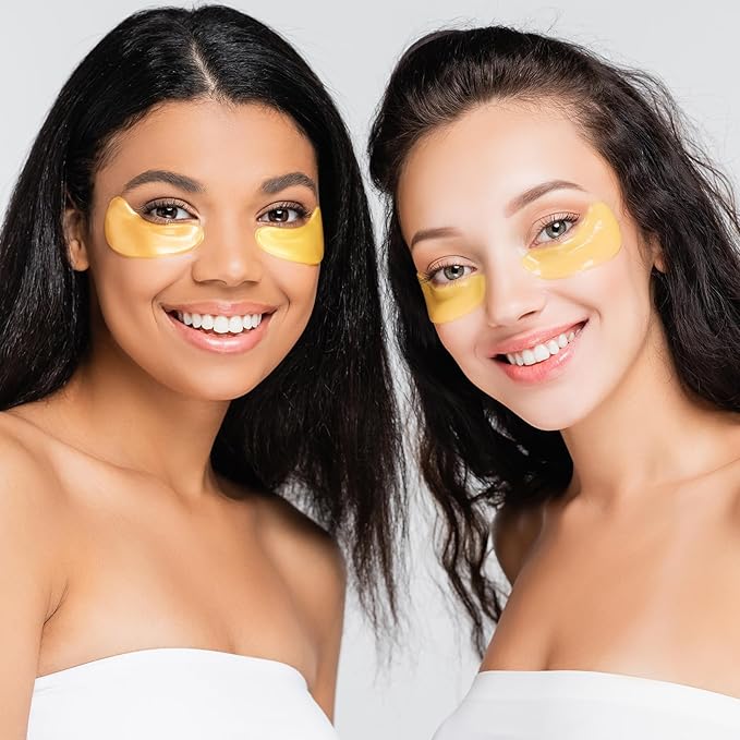 Under Eye Patches(15 Pairs), 24K Gold Eye Mask for Dark Circles, Puffy Eyes and Wrinkles, with Hyaluronic Acid & Collagen-VivaGrace Women