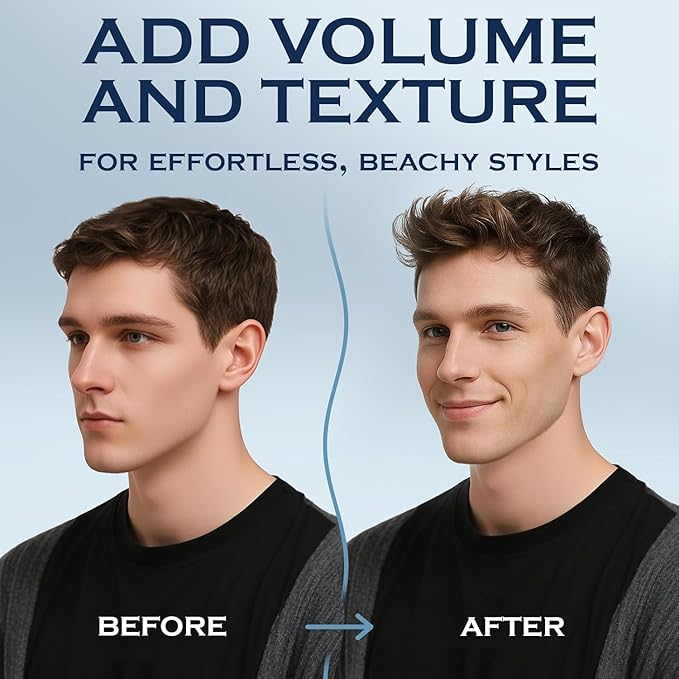 Sea Salt Spray for Men, Travel Essentials, Beach Vacation Essentials, Travel Size Beachy Hair Texturizing Hairspray, Surf Spray Adds Instant Volume, Men Gift Ideas, 3.38 fl oz-VivaGrace Women