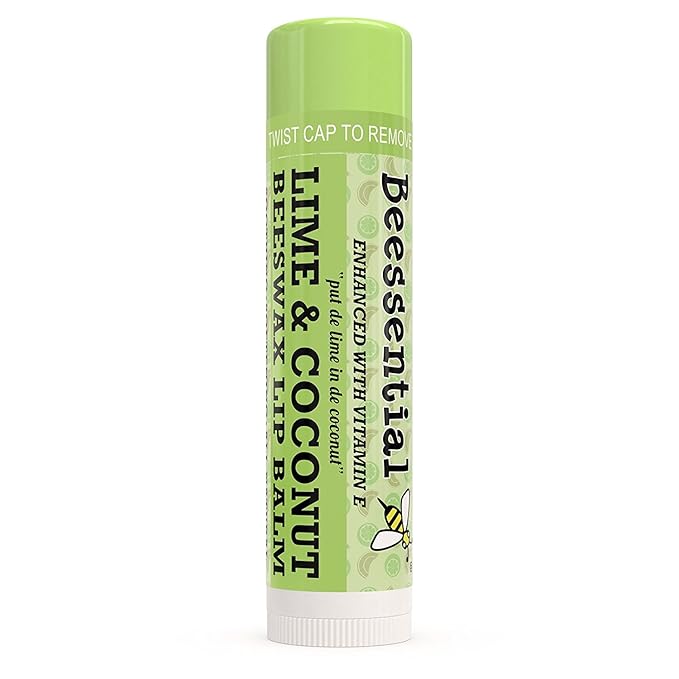 Beessential Natural Bulk Lip Balm, Coconut Lime, 18 Pack | For Men, Women, and Children. Great for Gifts, Showers, & More-VivaGrace Women
