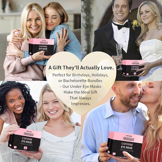 Under Eye Patches (50 Pairs), Caffeine Eye Masks for Dark Circles Puffy Eyes Undereye Bags, Collagen Eye Patches for Wrinkles and Puffiness, Skin Care Gift for Her-VivaGrace Women