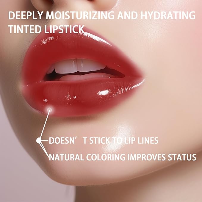 Hydrating Tined Lip Blams - Moisturizing High Pigmented Lip Blam Stick Care Plumping Glossy Finish for Dry Lips for Women-VivaGrace Women