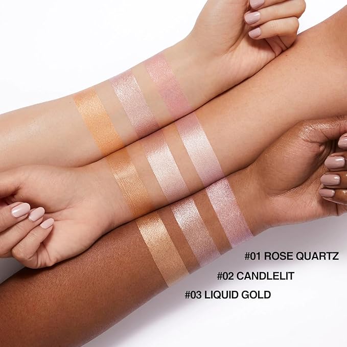 URQT Highly Pigmented Liquid Contour Highlighter - Built-in Sponge Tip Sculpted Complexion Wand Contour Non-Greasy Long Lasting Natural Weightless Buildable Highlighters Contour Contouring Bronzer (#01 ROSE QUARTZ)-VivaGrace Women