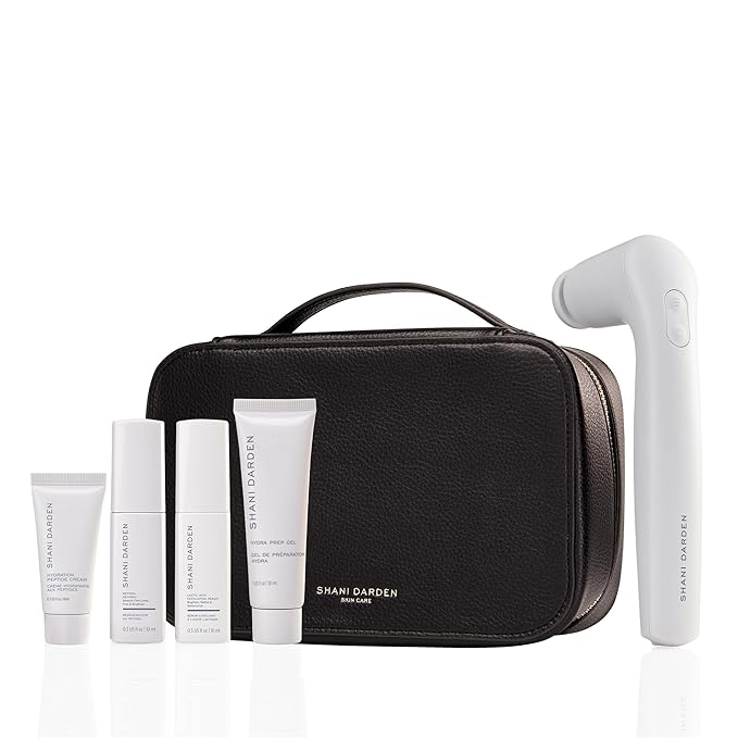 SHANI DARDEN SKINCARE Sculpt & Firm Travel Kit, Facial Sculpting Wand, Attachments, Retinol Reform & Lactic Serums, Peptide Cream & Pep Gel, 7 Items-VivaGrace Women