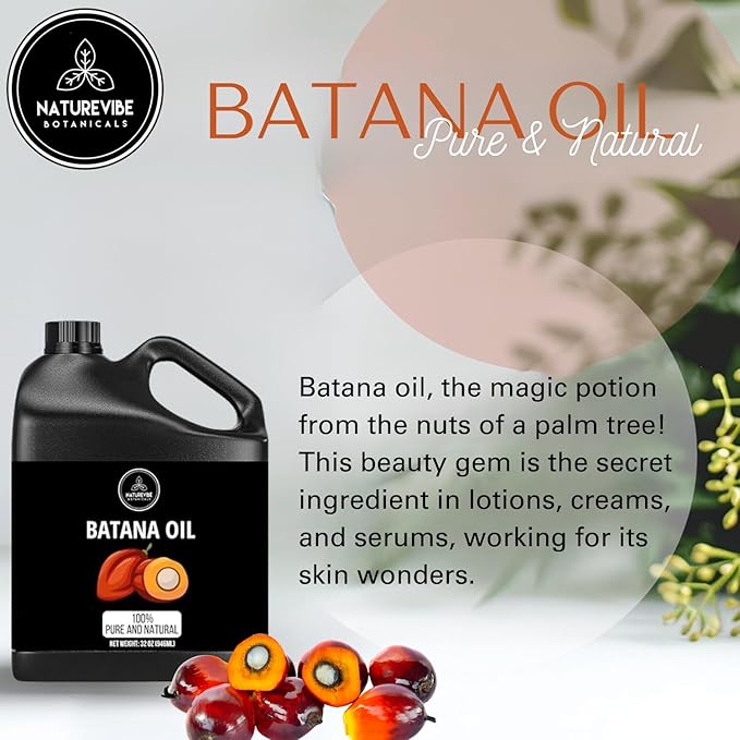 Naturevibe Botanicals Batana Oil 32 Ounces | 100% Pure and Natural | Great for Skin Care and Hair Care-VivaGrace Women