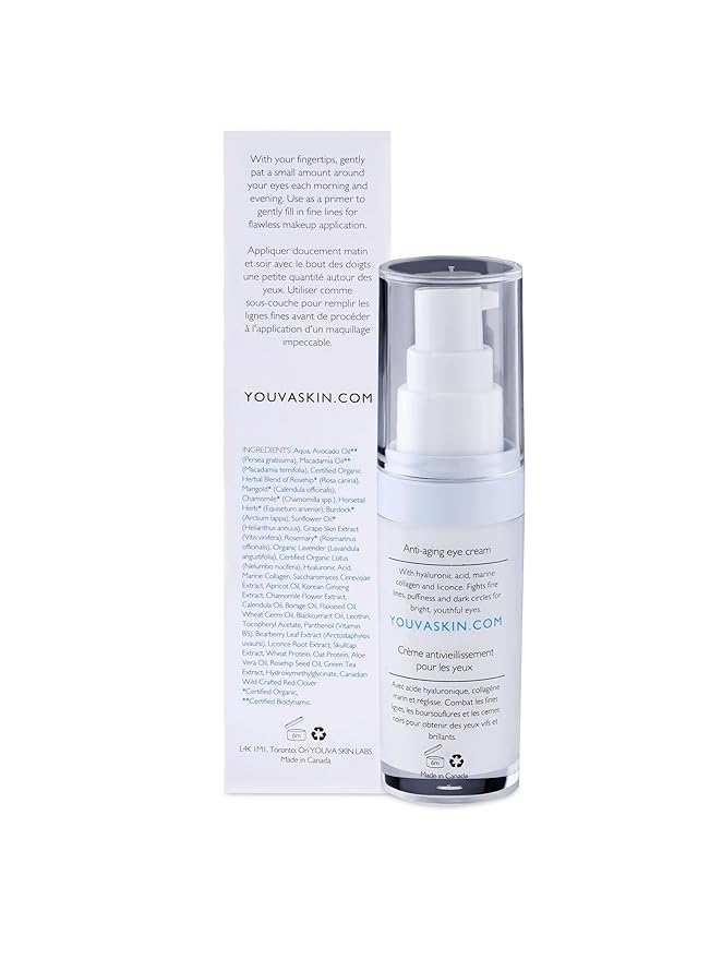 Hyaluronic Acid Anti-Aging Eye Cream - 15ml | Under Eye Cream | Marine Extracts | Bearberry and Licorice Root for Dark Circles | Eye Cream | Wrinkles and Reduce Puffiness | Fragrance-Free-VivaGrace Women