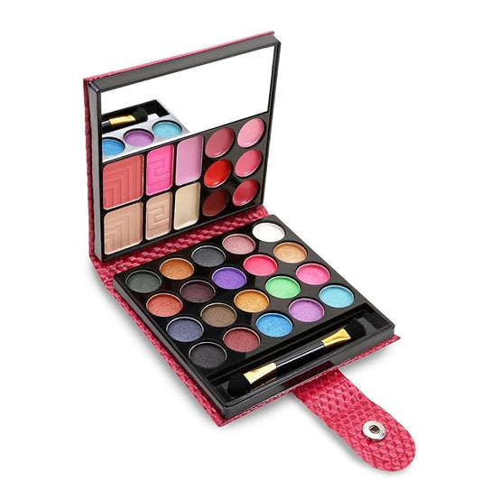 Boobeen All in 1 Makeup Palette kit - Colorful Eye Shadow Palette, Lip Gloss, Blush and Contour Powder to Define Face Shape, with Mirror&Brush, Make Up Gift for Women-VivaGrace Women