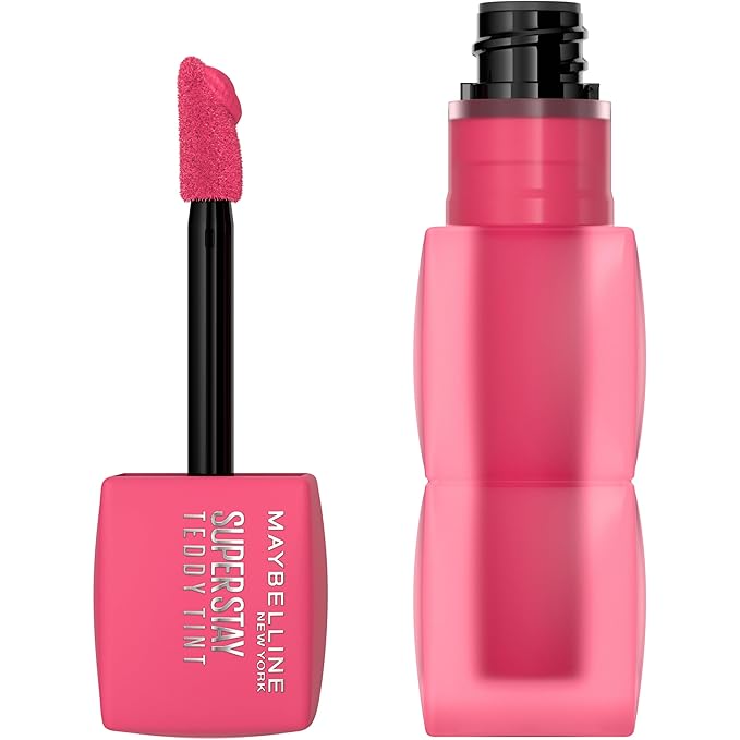 Maybelline Super Stay Teddy Lip Tint, Long Lasting Matte Lipstick For Up To 12HR Wear, Pinky Promise, 1 Count-VivaGrace Women