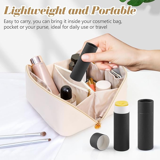 10 Pcs 25g Paperboard Lip Balm Tubes Refillable Krafts Paper Lipstick Tube Round Cardboard Empty Lip Gloss Container Holder Tubes for DIY Chapstick Salve Cosmetic Lotion Solid Perfume - Black-VivaGrace Women