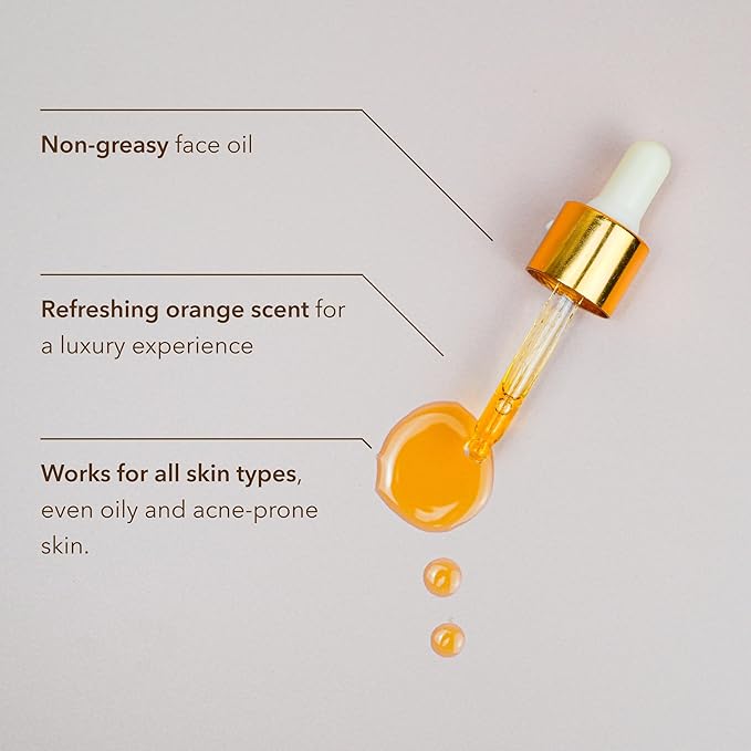 Ayurvedic Vitamin C Face Oil with Rosehip Oil, Bakuchiol, Ashwagandha, and Squalane, Hydrating, Brightening, and Repairing Serum for Dark Spots, Fine Lines, and Wrinkles, Clean Luxury Skincare-VivaGrace Women