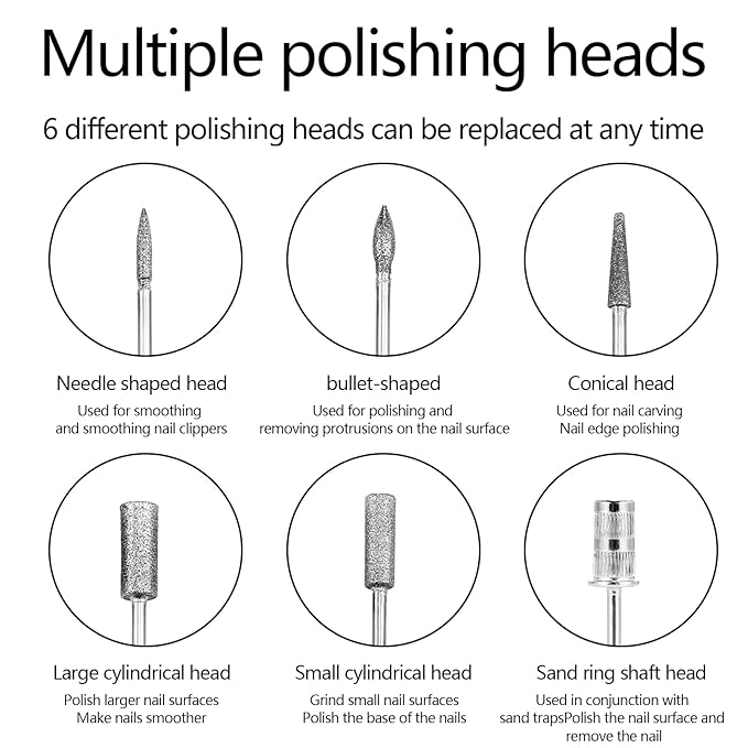 Electric Nail Drill Professional Machine Efile Manicure Pedicure Tools Portable File for Acrylic Gel Dip Powder Nails Salon Use Manicure Pedicure Nail Supplies (Gold)-VivaGrace Women