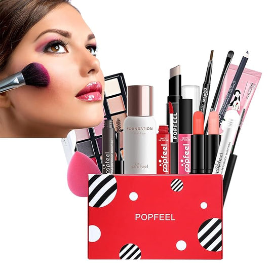 All In One Makeup set, Cosmetic, Makeup kits for teenagers 14-16, Makeup kit for women full kit, Include Eyeshadow Palette Lipstick Eyebrow Pencil Brush(14pcs)-VivaGrace Women