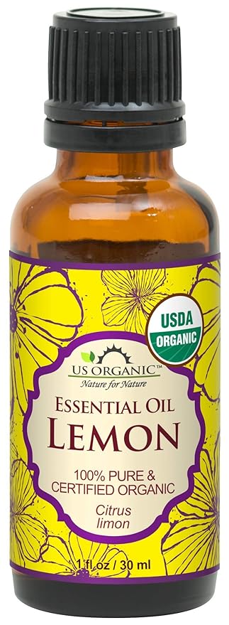 US Organic 100% Pure Lemon Essential Oil - USDA Certified Organic, Cold Pressed - W/Euro droppers (More Size Variations Available) (30 ml)-VivaGrace Women